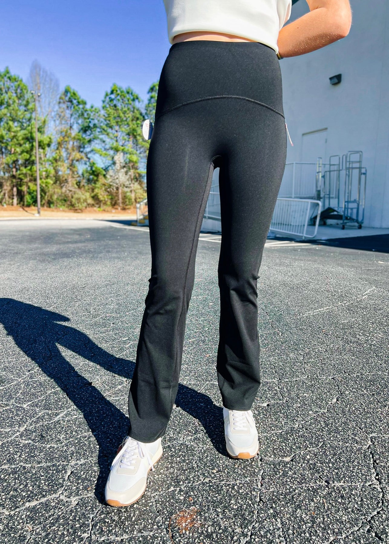 MAX & MIA Women's Black Yoga Pants Sweatpants Leggings Size L