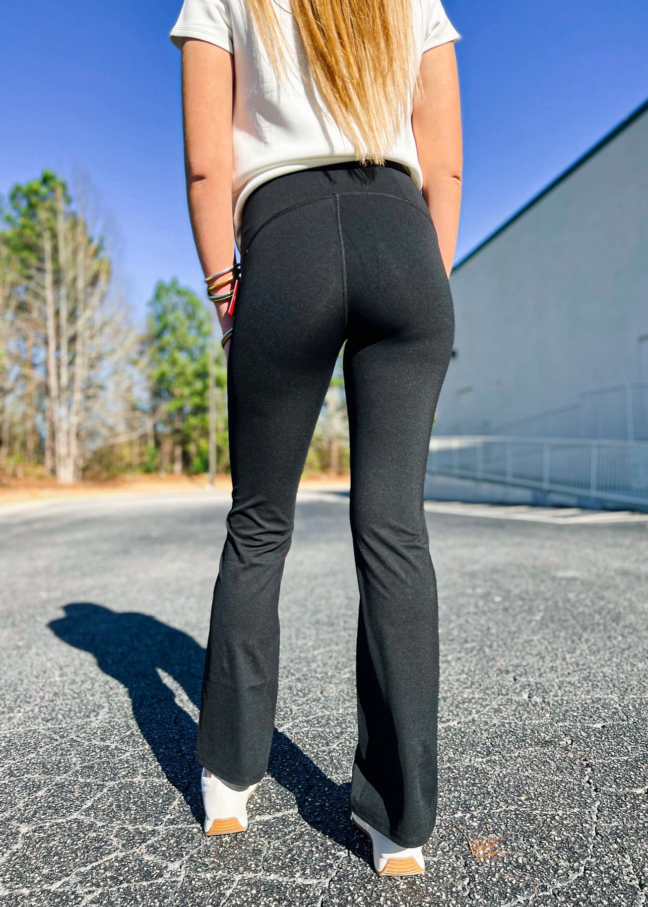Spanx Booty Boost Flare Yoga Pants One Hip Mom Boutique Klein Tx