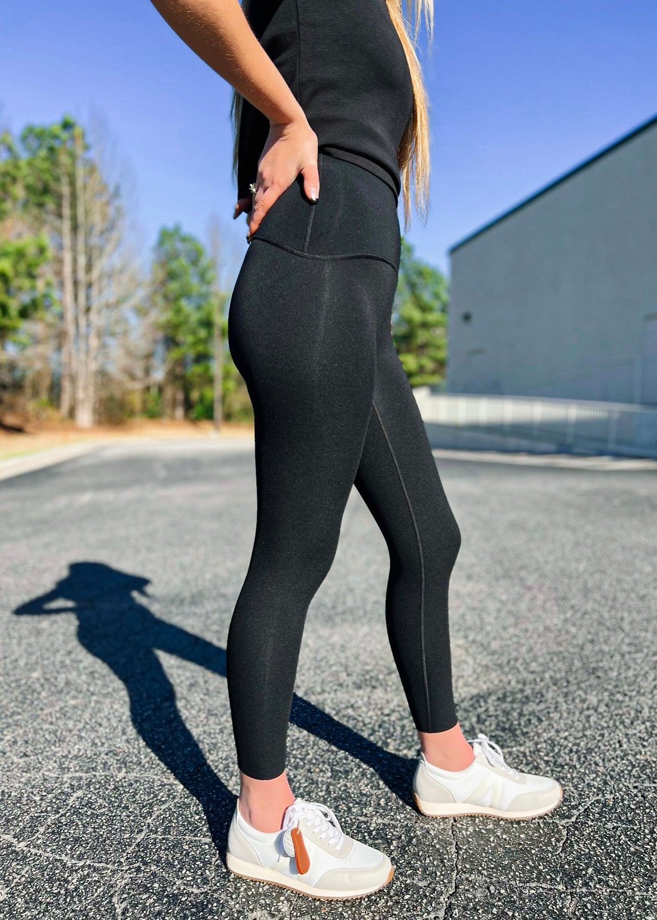 Spanx Booty Boost Active Leggings In Navy - Midnight Navy